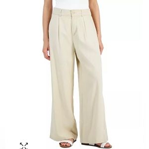 Wide leg linen pants